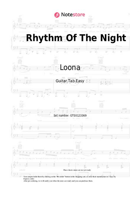 Rhythm Of The Night chords & tabs by Hermes House Band